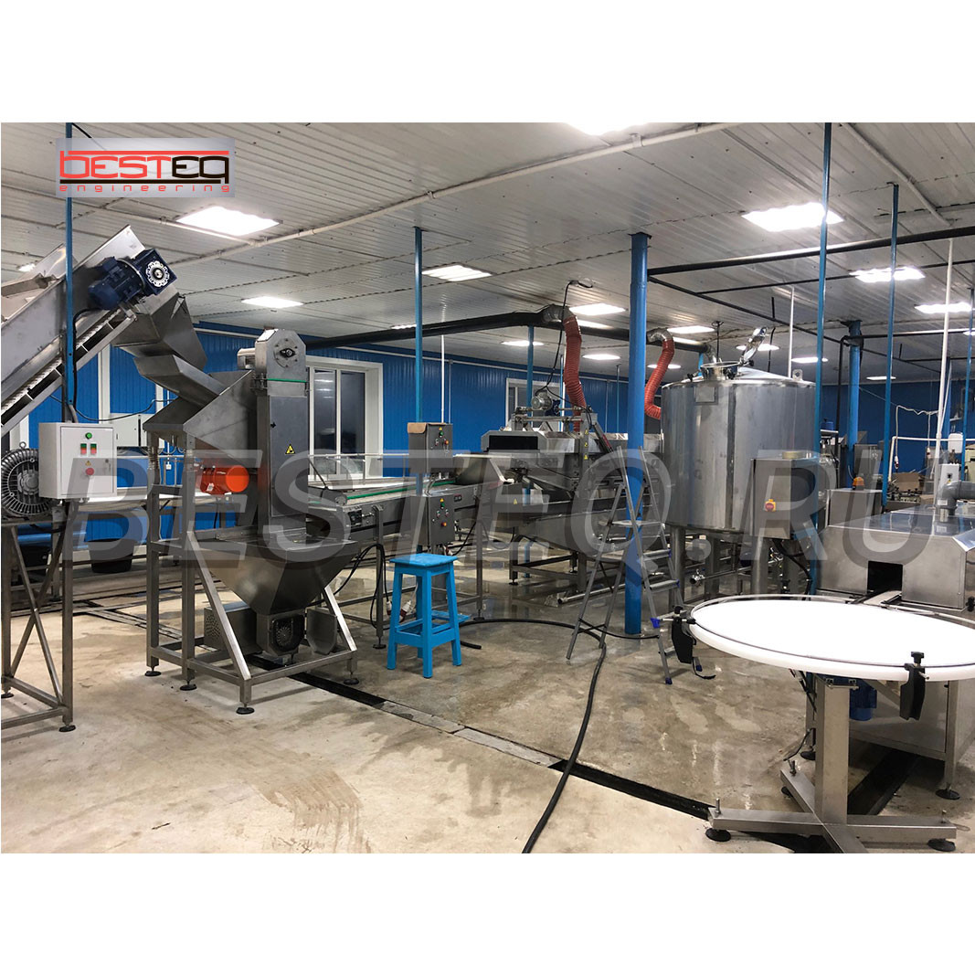 Линия производства рыбных консервов (обжаренная рыба в заливке) BESTEQ-FCL-9000 бан/смена от производителя — купить с доставкой по России и СНГ