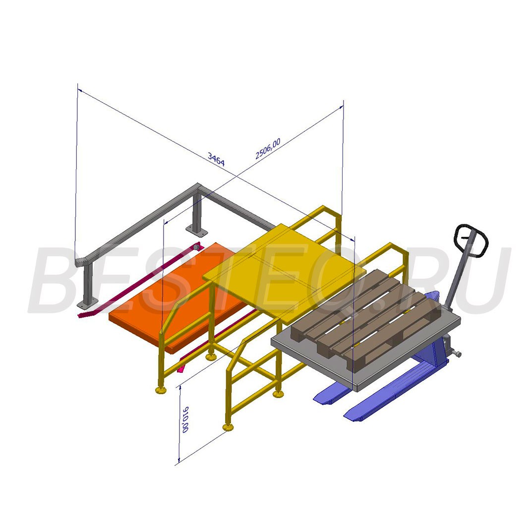Система загрузки дефростационных тележек BESTEQ-TL-1000