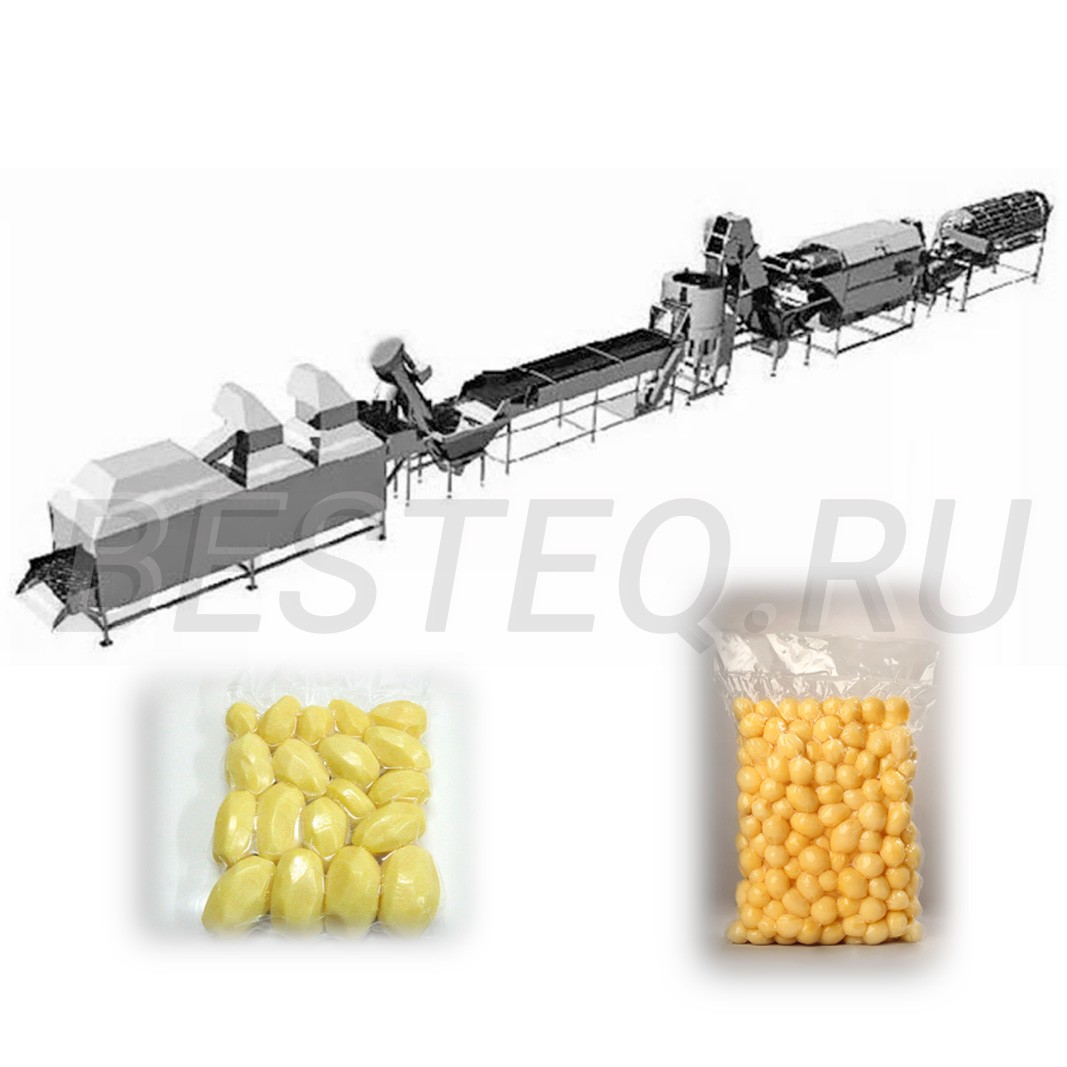 Линия по переработке и вакуумной упаковки картофеля